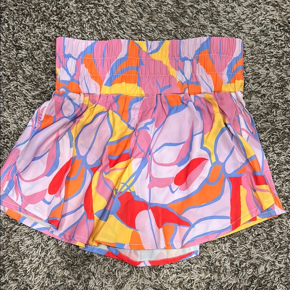 Colorful Abstract Print Shorts